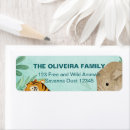 Search for tiger return address labels Safari animals