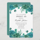 Search for teal sweet 16 invitations 16th birthday
