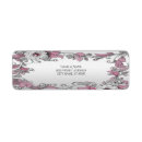Search for silver and white return address labels Pink