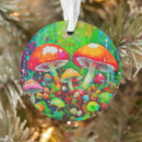 Search for mushroom christmas tree decorations Green