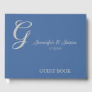 Search for hardcover guest books Dusty blue