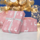 Search for pink reindeer wrapping paper Pattern