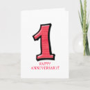 Search for 1 anniversary cards Red