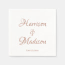 Search for rose gold wedding napkins Script