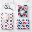 Search for red star wrapping paper 4th of july