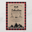 Search for lumberjack party invitations Plaid