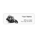 Search for biker return address labels Motorcycle