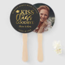 Search for graduation hand fans Black and gold