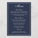 Search for navy blue wedding menus Stylish