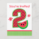 Search for watermelon 2nd birthday invitations Sweet