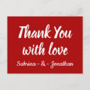 Search for bridal shower thank you postcards Red