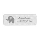 Search for baby elephants return address labels Grey