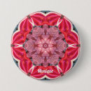 Search for bold pink badges Kaleidoscope fractal pattern design