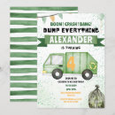 Search for garbage truck party invitations Dump everything
