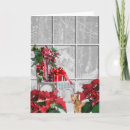 Search for cat in window christmas cards Tabby