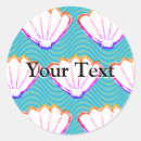 Search for white seashell stickers Clam