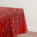 Search for gold and red christmas tablecloths Stars