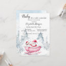 Search for santa claus baby shower invitations Watercolor