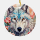 Search for white wolf christmas tree decorations Nature