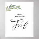 Search for food table signs posters Reception