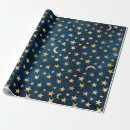 Search for blue star wrapping paper Gold