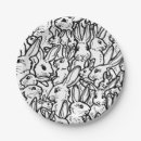 Search for black and white bunny rabbit plates Modern
