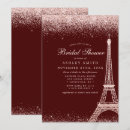 Search for paris bridal shower invitations Burgundy