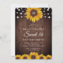 Search for string lights sweet 16 invitations Sunflowers