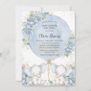 Search for elephant twins baby shower invitations Whimsical