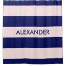 Search for navy blue striped shower curtains Stripes