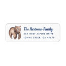 Search for blue bear return address labels Rustic