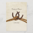 Search for horseshoe wedding invitations Rustic