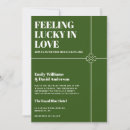 Search for lucky in love wedding invitations Modern