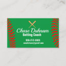 Search for baseball coach business cards Red