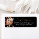 Search for floral bouquet return address labels Black
