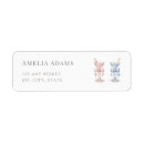 Search for gender reveal return address labels Blue or pink