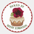 Search for christmas cupcake stickers Santa