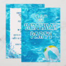 Search for 13th pool birthday invitations Water