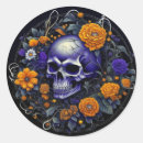 Search for skull with flowers stickers Skeleton