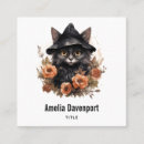 Search for witch business cards Black cat