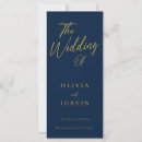 Search for navy and gold wedding programs Ceremony