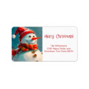 Search for snowman return address labels Whimsical