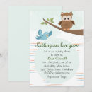 Search for owl baby boy shower invitations Watercolor