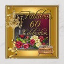 Search for 60 and fabulous invitations Red