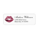 Search for red lips return address labels Cute