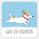 Search for animals in snow stickers Dog