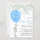 Search for greenery oh baby shower invitations Baby blue white green