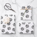 Search for black dogs wrapping paper Black and white