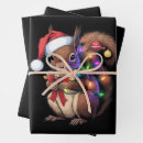 Search for squirrel christmas wrapping paper Santa