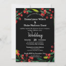 Search for red christmas wedding invitations Red holly berries